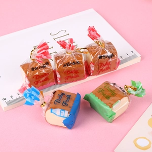 Creative toast bread erasers set for students in colorful daily fresh packaging