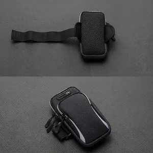 Fascia braccio sportiva impermeabile per telefono con mesh traspirante e foro cuffie