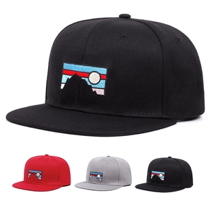 Mountain Embroidery Baseball Cap Cotton Outdoor Sports Snapback Adjustable Flat Brim Fashion Hat For Men Women