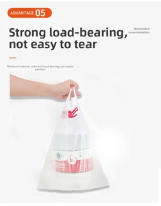 Thickened plastic bread bag showing strong load-bearing capacity with a 5L water bottle