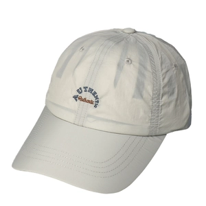 Summer quick-dry baseball cap with authentic embroidery in light beige and navy