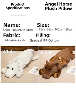 Detailed view of Angel Horse plush textures in rabbit mink velvet and grade A PP cotton