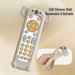 Koala baby TV remote toy with soft silicone case and educational music buttons