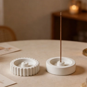 Minimalistische siliconen mal voor gegolfde wierookhouder doe-het-zelf gips en hars
