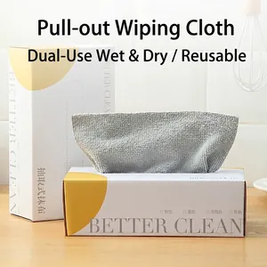 Microfiber Kitchen Cleaning Cloths Absorbent Oil Removal Pull Out Design Rags Household Dishcloths Dry And Wet Use