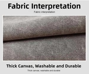 Close-up of thick brown canvas fabric showing durable weave texture and material detail