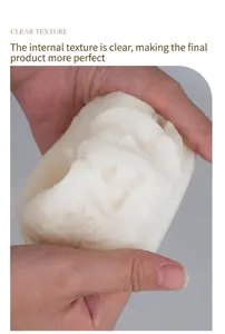 Detailed macro view of flexible silicone mold with intricate 3D floral texture for candles