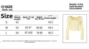 Tabella taglie con dimensioni per cardigan casual da donna a maniche lunghe in cm
