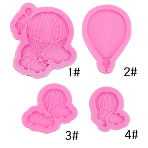 Moule En Silicone De Montgolfière Nuage Arc-En-Ciel Pour Fondant Gâteau Chocolat Décoration DIY Argile Résine Outil