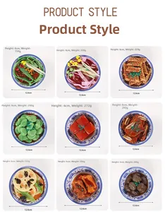 Cuadrícula de modelos de comida china artificial de 12,6 cm con loto y cerdo estofado