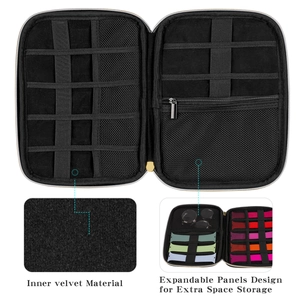 Organizer aus Samt für Uhrenarmbänder und Kabel mit erweiterbarem Fächerdesign
