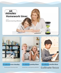 Multi-purpose sand timer with bright green sand for study, housework, and play time