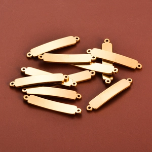 Golden stainless steel 5x30mm curved bar connectors for DIY jewelry making