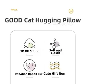 Detail showing soft rabbit-like plush fabric and resilient 3D PP cotton stuffing