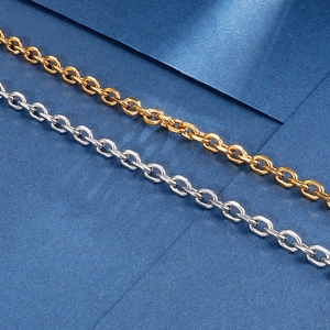304 stainless steel cable chain bracelets in gold and silver finish for men