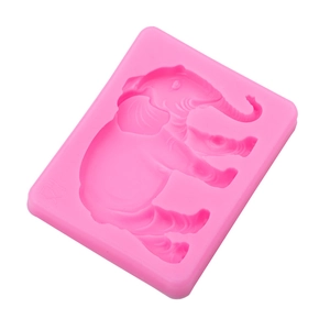 Pink elephant shaped silicone mold for DIY baking and handmade resin craft projects