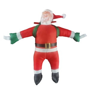 Climbing Santa Claus figure in red suit for LED ladder decorations and outdoor festive display