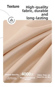 Detailed view of high-density beige fabric with 4000x anti-wear and scratch resistance