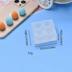 Mini strawberry silicone mold for chocolate fondant cake decor with size measurements