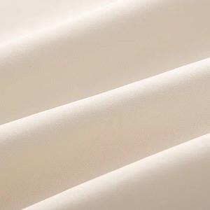 Detailed macro view of cream rhinestone dress fabric showing fine pleats and texture