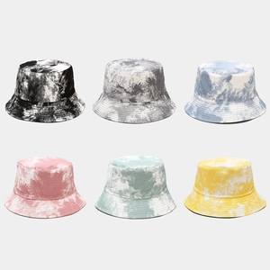 Cotton Tie-Dye Bucket Hat Reversible Summer Sun Hat For Women Men Fashion Streetwear Casual Outdoor Fisherman Shading Cap