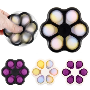 Giocattolo Spinner Pop Fidget Antistress Sensoriale Forma Di Fiore Apprendimento Numeri Plastica Silicone