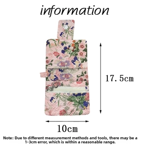 Detail view of floral card holder with dimensions showing 17.5cm height and 10cm width