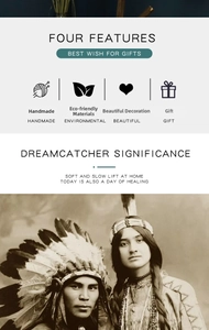 Detail showcasing handmade craftsmanship and eco-friendly materials of this dream catcher