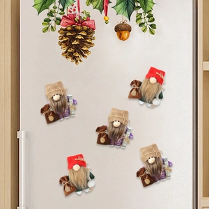Pendentif Nain De Noël Fait Main Tissu Toile De Jute Santa Gonk Tomte Poupée Pour Décoration Arbre De Noël Maison