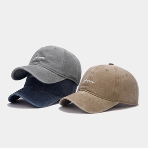 Washed Cotton Baseball Cap Groom Embroidery Vintage Distressed Sun Protection Retro Dad Hat For Men Wedding Party