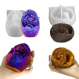 Dragon Egg Hatchling Silicone Mold Mythical Baby Dragon DIY Resin Candle Plaster Casting Tool Home Decoration