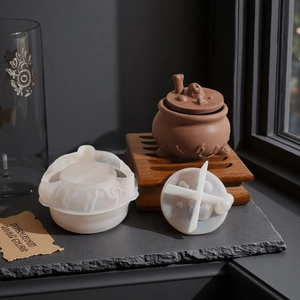 Skull resin storage jar silicone mold with lid for DIY Halloween candle holders