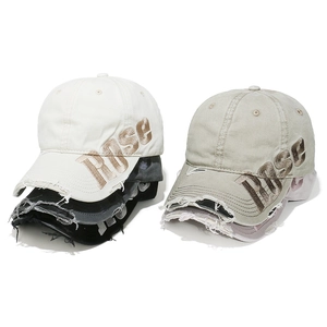 Washed Cotton Distressed Baseball Cap Large Letter Embroidery Retro Streetwear Style Adjustable Sun Hat For Men Women