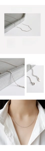 Detail of 40+5cm S925 sterling silver cross chain necklace with 1.45mm link width