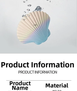 Detail view of gradient shell pendant submerged in water with artistic bubble effects