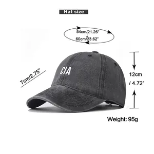 Guide des tailles de casquette en coton lavé avec mesures du tour de tête