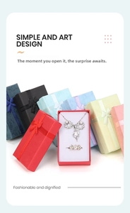 Multiple colors of bowknot jewelry gift boxes for rings and necklaces set