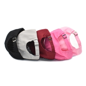 Breathable cotton baseball caps with metal buckles in five stylish colors for outdoor sun protection