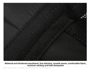 Détail du bandeau de sudation élargi avec maille respirante pour l'évacuation de l'humidité