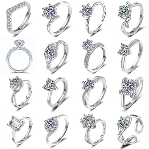 Elegant Solitaire Adjustable Ring Copper With Sparkling Cubic Zirconia Crown Setting Wedding Engagement Jewelry For Women