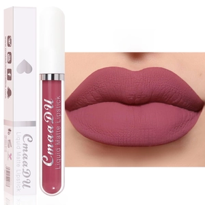Échantillon de rouge à lèvres mat liquide nuance 09 couleur rose pâte de haricot