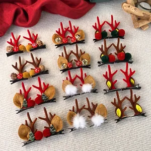 Weihnachts Rentier Geweih Haarklammern in verschiedenen Designs für Mädchen und Feste