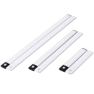 Slim magnetic LED sensor lights in black and white frames with three various lengths