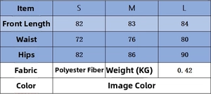 Guide des tailles pour jupe en tricot taille haute avec ceinture mesures S M L en centimètres