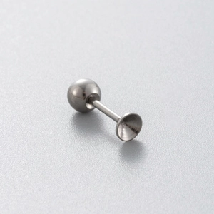 Sleek F136 titanium threaded ball stud earring attachment for ear piercings