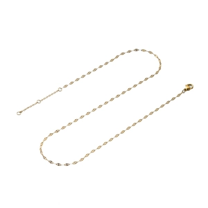Minimalist gold snake bone blade chain necklace with adjustable lobster clasp and extender