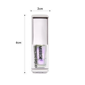 Nail mirror effect liquid with aurora chameleon pigment in 6cm bottle for chrome finish