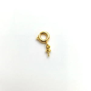 Detalle de un cierre de resorte relleno de oro de 14K para hacer collares y pulseras DIY