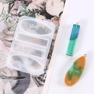 Moules en silicone vague d'océan pour pendentifs en résine avec bijoux de paysage marin