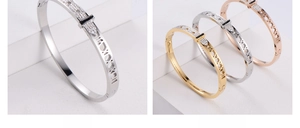 Macro detail of Roman numeral titanium steel bracelet with sparkling zircon buckle